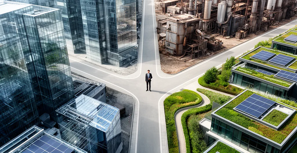 Professional navigating global economic changes in job market