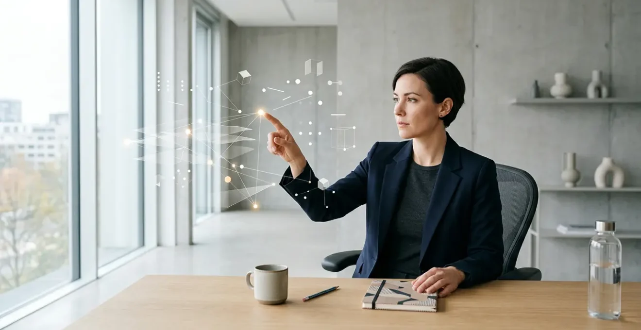 Professional analyzing company documents and earnings reports for job application strategy