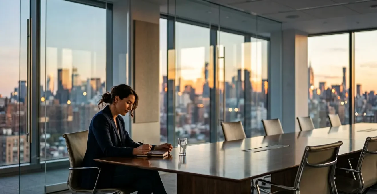 Professional preparing for behavioral interview questions with story frameworks