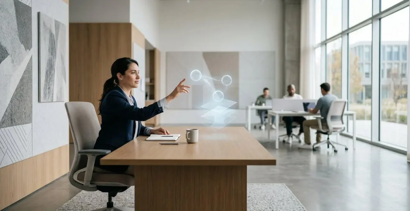 Professional in modern workspace rapidly acquiring new competencies through various learning methods in a fast-paced technology environment