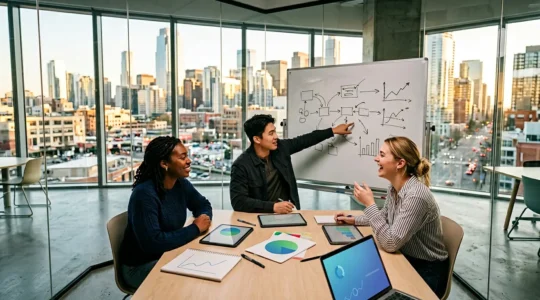 Students evaluating career paths and ROI in modern economy