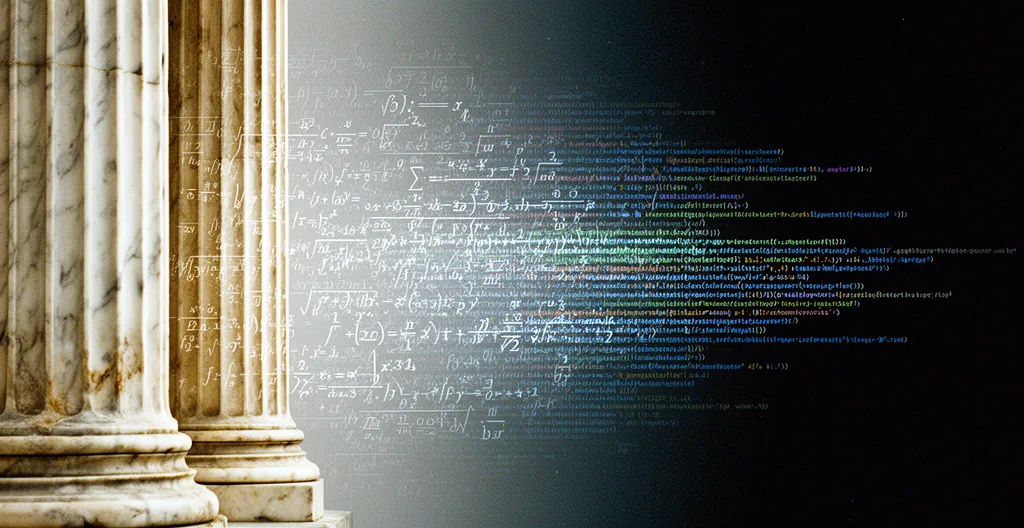 Abstract visualization contrasting deep theoretical knowledge with practical skills in modern education