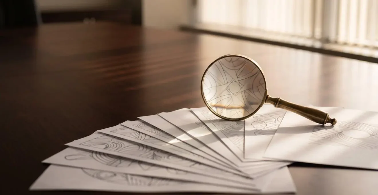 Business analyst examining financial documents with magnifying glass highlighting key insights