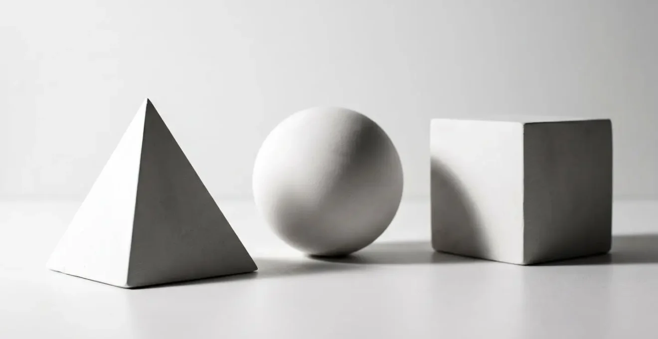 Three distinct project examples arranged in a visual hierarchy showing technical, creative, and business impact
