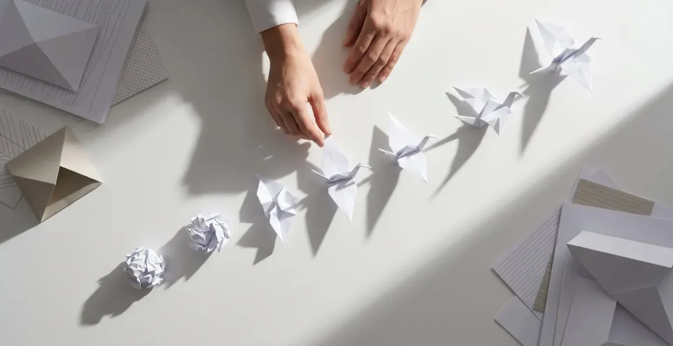 Professional reviewing strategic documents with focused determination